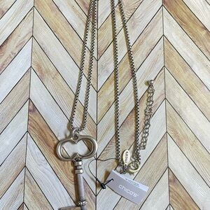 Chico's Silver Key Chain Necklace